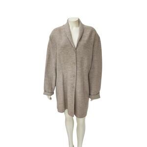 Deane & White Beige Tan Wool Cardigan Jacket Sweater Sz XL